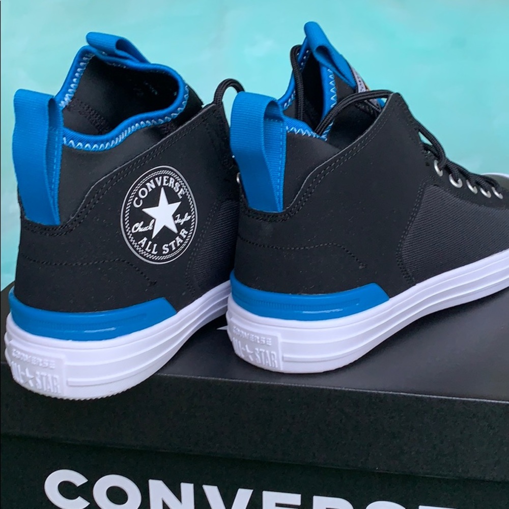 CONVERSE CTAS ULTRA MID BLACK/IMPERIAL BLUE/WHT MN - Picture 11 of 16